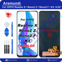 AMOLED For OPPO Realme X Reno2Z Reno2F LCD Display Screen Touch Digitizer For OPPO K3 Reno 2Z 2F Replacement