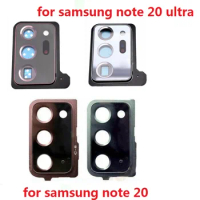 10Pcs/Lot, Back Rear Camera Glass Lens Circle Cover Frame With Adhensive For Samsung Note 20 / Note 20 Ultra