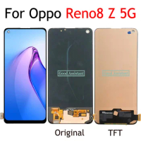 6.43 inch Amoled / TFT Black For Oppo Reno 8Z Reno8 Z 5G LCD Display Touch Screen Digitizer Assembly Panel Replacement