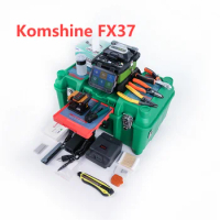 Komshine FX37 Fiber Optical Fusion Splicer for FTTx FTTH With Optic Fiber Cleaver Cooling Tray and all strippers