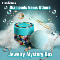 กล่องลึกลับเครื่องประดับ Fizz & Rizz พร้อมเพชร อัญมณี แหวน สร้อยคอ ต่างหู สร้อยข้อมือแบบสุ่ม - เหมาะ