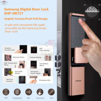Samsung Smart Digital Fingerprint Lock SHP-DR717 Home Automatic Push Pull Handle Anti-theft Door Electronic Password Doorlock