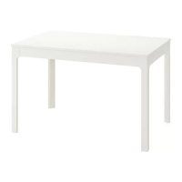 EKEDALEN 延伸桌, 白色, 120/180x80 公分