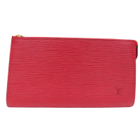 【二手名牌BRAND OFF】LOUIS VUITTON LV 路易威登 紅色 Epi皮革 Pochette Accessoires 手拿包 M40776