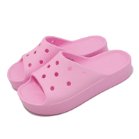 Crocs 拖鞋 Classic Platform Slide 女鞋 粉 紅鶴色 雲朵涼拖 厚底 卡駱馳(2081806S0)