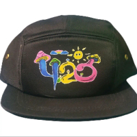 Topi snapback 5 panel Rabal.store Detail simpel pria wanita warna Hitam topi mumbul topi skena topi 