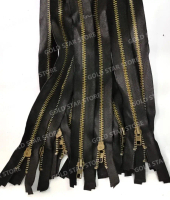Resleting ATG BAKAR Ritsleting Besi Semi Gold Anti Gold Zipper 1 Lusin