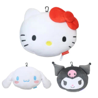 【小禮堂】Sanrio 三麗鷗 造型眼罩枕頭組 大臉款 Kitty 酷洛米 大耳狗(平輸品)