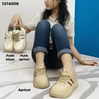 Genny Sneakers Wanita 1314006 Wedges 3 CM Shoes Cewek Sport Casual