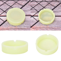 Glow In The Dark Luminous Silicone Soft Ashtray For Smoking Cigarette Cigar Weed Accessories Ashtray For Home Desk Accessories