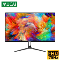 MUCAI 24นิ้วจอภาพ FHD 1080จุด75เฮิร์ตสำนักงานการเล่นเกมคอมพิวเตอร์แสดง MVA แสงหน้าจอ HDMI เข้ากันได้ VGA 1920*1080 60เฮิร์ต N240E