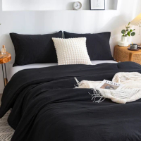 Hypoallergenic Lightweight All Season Use Warm FluffyUltra-Soft Cozy Bedding Fluffy Comforter &amp; 2 Pillow Shams Black Queen Size