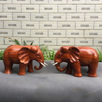 紅木大象工藝品緬甸花梨木雕象實木風水擺件