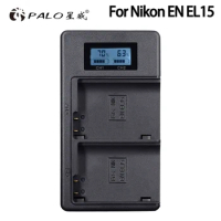 PALO EN-EL15 ENEL15 EN EL15 USB fast Camera battery charger for Nikon D500 D600 D610 D750 d7000 D7100 D7200 D800
