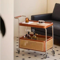 Service Cart Kitchen Island Table Furniture Home Trolley Shopping Grocery Cabinet Push Dolly Wheels Mini Auxiliary Aesthetics