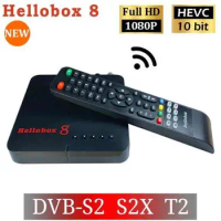 Hellobox 8 Satellite Receiver DVB-T2 Combo TV BOX Satellite TV Play On Mobile Phone Support Android/I0S Outdoor Play DVB S2