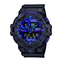 CASIO 卡西歐 G-SHOCK 炫光紫色電子錶(GA-700VB-1A)