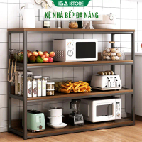 Kệ nhà bếp đa năng kích thước lớn 4 5 tầng thương hiệu IGA - Gm136