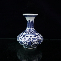 景德鎮陶瓷瓶擺件 青花纏枝蓮花瓶 石榴梅瓶家居裝飾 博古架