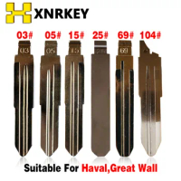 XNRKEY Folding Remote Car Key Blade for Great Wall Haval Hover H1 H2 H3 H5 H8 H9 #03 #05 #15 #25 #69 #104 KD Uncut Key Blank
