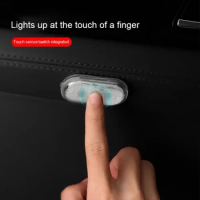 Car LED Touch Lights Wireless Interior Light Magnetic Auto Door Light Roof Ceiling Lamp Door Foot Trunk Storage Box USB Charge