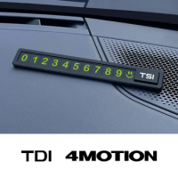 Car Temporary Parking Card For VW Volkswagen TSI TDI 4Motion Jetta Tiguan Touareg Beetle Arteon Parking Plate Car Accessories