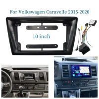 10 Inch Car Frame Fascia Adapter Canbus Box Decoder Android Radio Dash Fitting Panel Kit For Volkswagen Caravelle 2015-2020