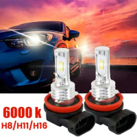 100W Fog Light Car LED Headlight Bulb Car Signal Light 2PCS 6000K White Light High/Beam Bulb Car Accessories FOR H16 H8 H11