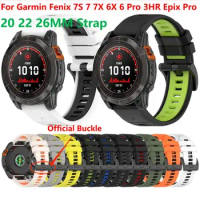 QuickFit 20 22 26mm Silicone Strap for Garmin Fenix 7X 7 7S 6X 6 Pro 6S 5 5X Plus Smart Watch Band Bracelet Epix Pro Gen 2