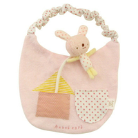 日本製造【Anano Cafe嬰兒圍兜口水巾鬆緊帶(附小玩偶)】日本空運✈嬰兒圍兜-鬆緊帶-附小玩偶
