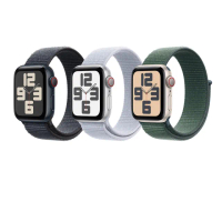 【Apple】Apple Watch SE 2024 GPS+行動網路 44mm(鋁金屬錶殼搭配運動型錶環)
