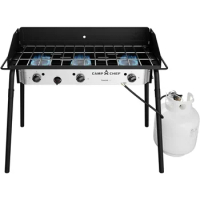 3-Burner Gas Stove-Perfect for Big Outdoor Cooking-30000 BTU Burners-608 Sq In Cooking Space-3-Burner Propane Stove Freight free