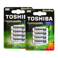 TOSHIBA東芝4號低自放電鎳氫充電電池950mAh(8顆入)送電池盒