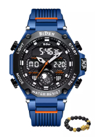 Biden Watch BIDEN Jam Tangan Pria Analog&Digital Military Original Sports Kalendar Biru