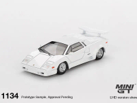 Lamborghini Countach 25th Anniversary White/ LHD 1:64 (MINI GT)