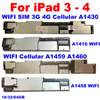 Working Logic Main boards Original Clean iCloud Wifi Version NO ID for iPad 3 4 16GB 32GB 64G A1430 A1460 Motherboard Full Chips