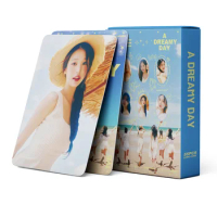 55Pcs/Set IVE A DREAMY DAY Blue Photocards Postcard LOMO Cards Sweet Cute Fans Gift Collection Yujin Gaeul Wongyoung Leeseo Liz