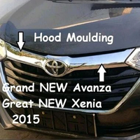 Hood Molding Garnish kap mesin List Cover Grill Bemper Depan Grand New Avanza Xenia 2015 2016 2017 2