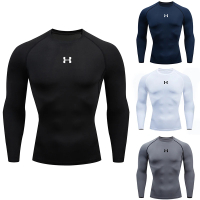 Men Running Compression T-shirt Long Sleeves Sport Tees Gym Fitness Sweatshirt Male Jogging Tracks s