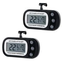 Eletronic Digital Refrigerator Thermometer Fridge Freezer Thermometer IPX3 Waterproof Digits Record Max/Min Temps Meter