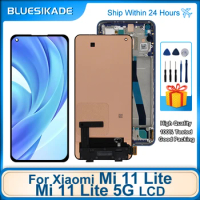 AMOLED 6.55" For Xiaomi Mi 11 Lite LCD Display Touch Screen For Mi 11 Lite LCD M2101K9AG Screen Digitizer Replacement Parts