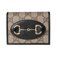 Gucci Horsebit 1955 Card Case Wallet Black Multi