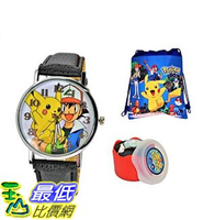 [8美國直購] 手錶 Unisex Quartz Analog Wrist Watch .Fashion Large Modern Display. Ash &amp; Pikachu