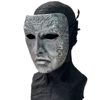 Topeng Muka Watak, Kraf Resin Baldwin IV, Sesuai untuk Halloween dan Paskah, Main Peranan, Muka Pals