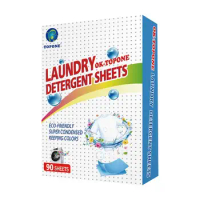 Laundry Soap Sheets Detergent Sheets Eco-Friendly Laundry Soap No Waste Laundry Detergent Stain Remover Liquid Less 90 Sheets