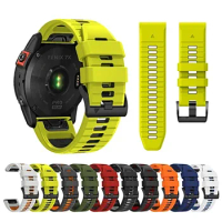 QuickFit 22 26mm Silicone Strap For Garmin Fenix 7X 7 6X 6 Pro 5 5X Plus MK1Smart Watch Band Bracelet Epix Gen 2 Enduro 2 Correa