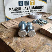 Baut Mur Baja 8.8 Full Drat Galvanis Putih m14 x 40mm Spesialis Baut, Mur, dan Perkakas - Grosir & E