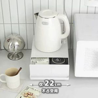 日式熱水壺底座帶抽屜收納架吧檯咖啡機茶包置物架檯面杯子收納架