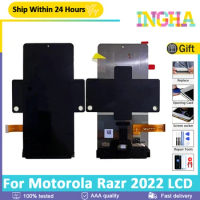 6.7"Original AMOLED For Motorola Moto Razr 2022 Razr3 Big LCD Display Touch Screen Digitizer For Motorola Razr 2022 XT2251-1 LCD