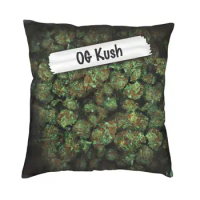 Og Kush Weed Cannabis Floral Cushion Cover Sofa Home Decor Square Throw Pillow Case 45x45 Pillowcover